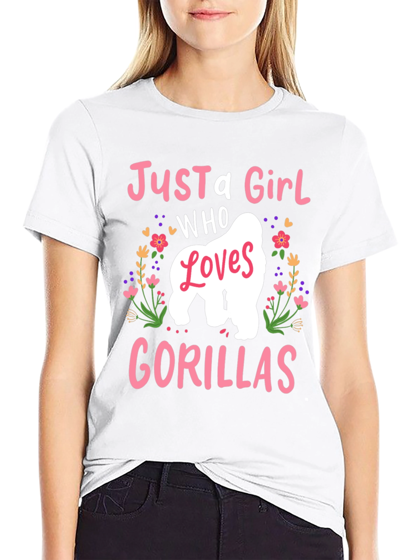 Just A Girl Who Loves Gorillas T-Shirt
