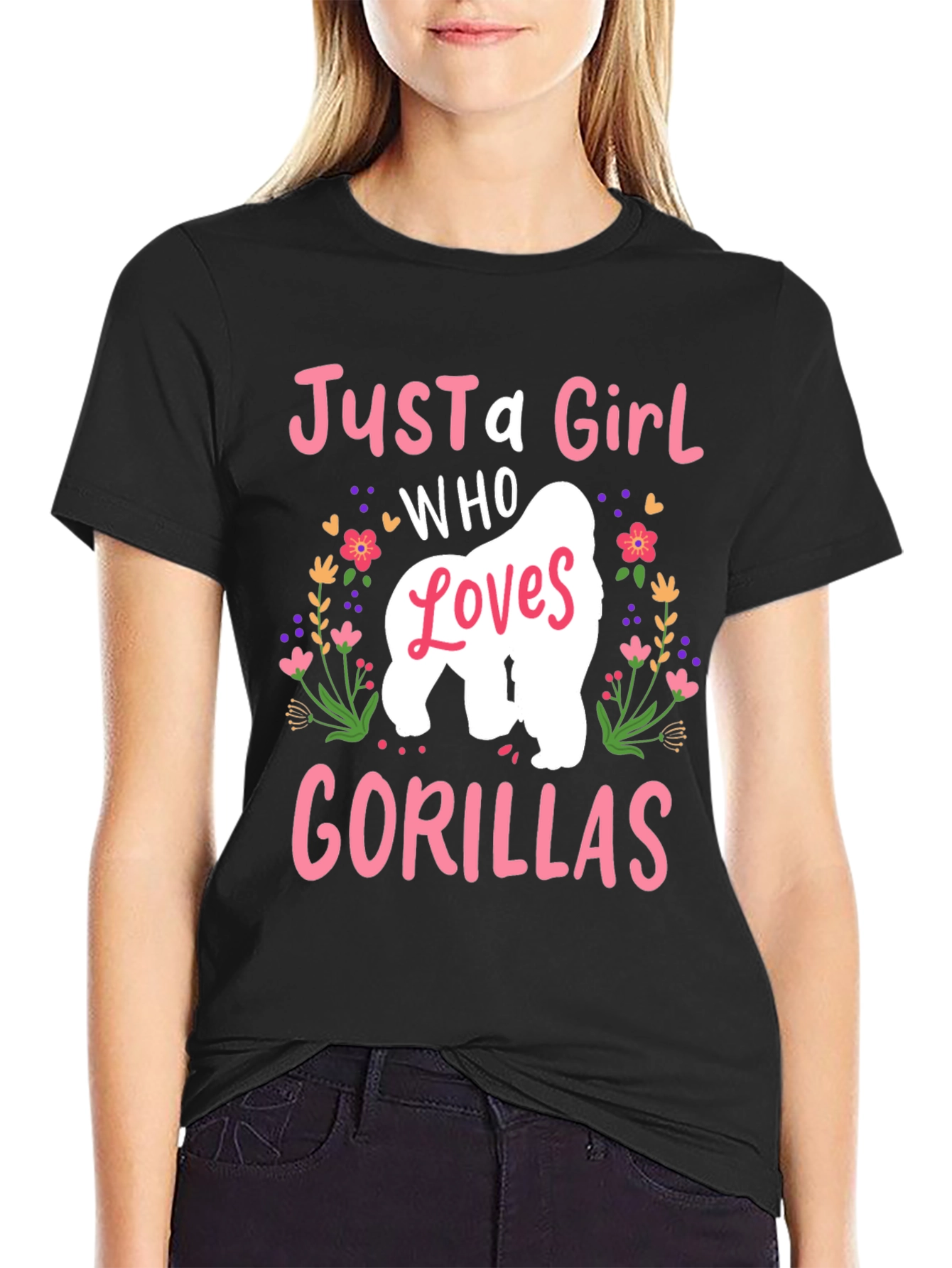 Just A Girl Who Loves Gorillas T-Shirt