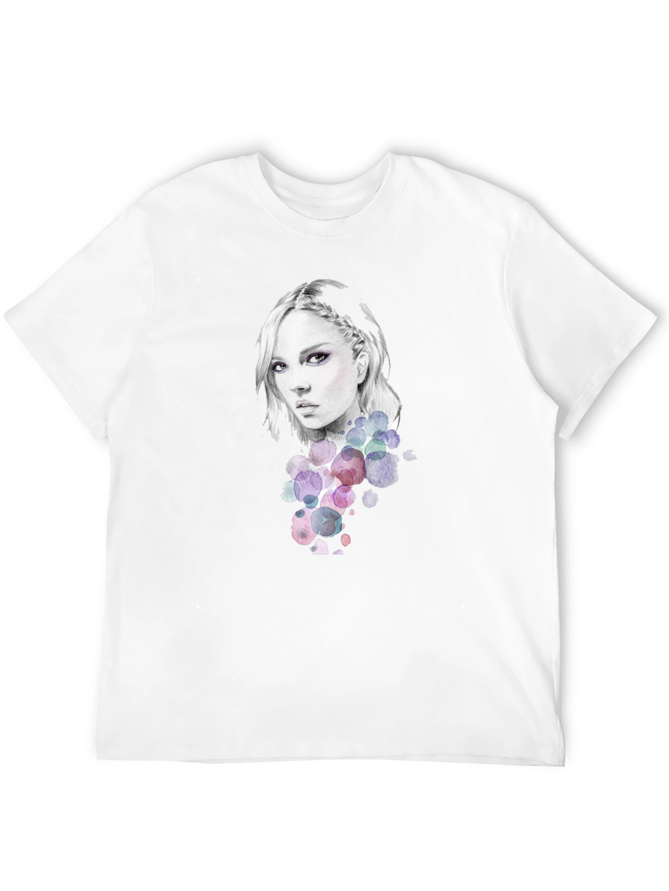Woman Portrait Graphic Tee - Stylish Black T-Shirt