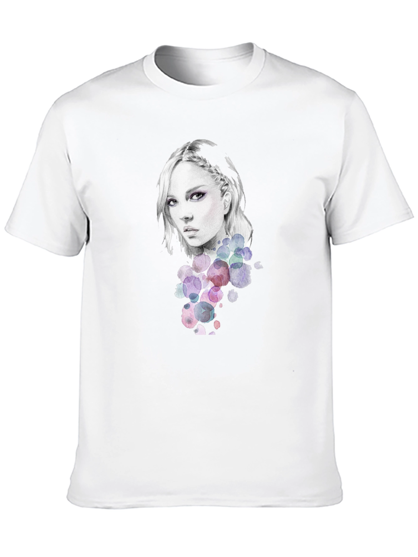 Woman Portrait Graphic Tee - Stylish Black T-Shirt