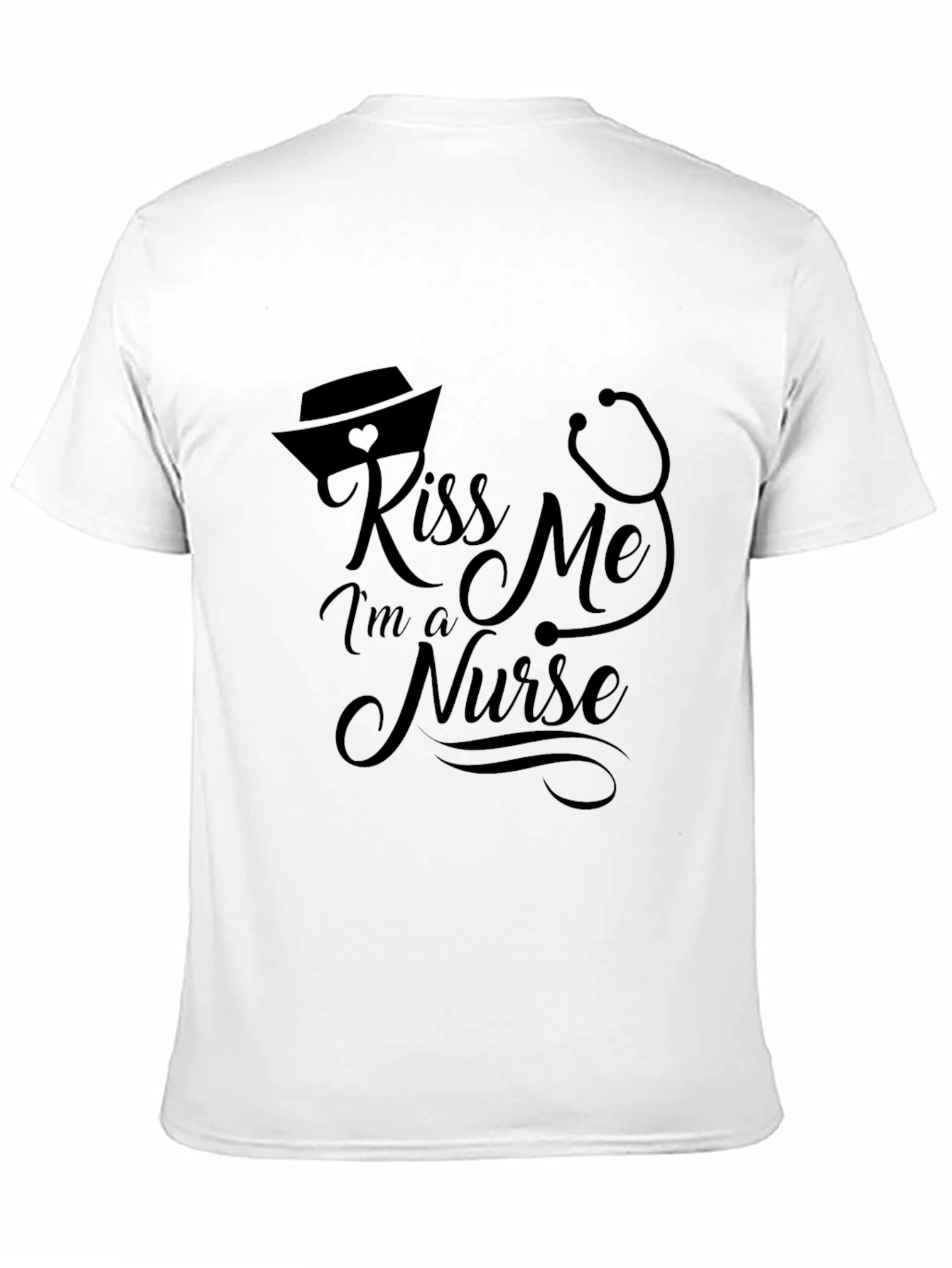 Kiss Me Im A Nurse Black T-Shirt