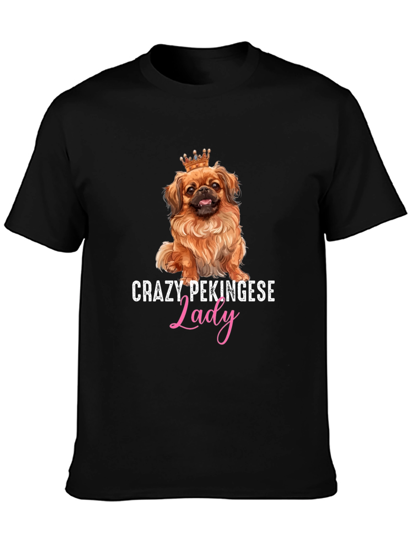 Crazy Pekingese Lady T-Shirt - Cute Dog Lover Tee