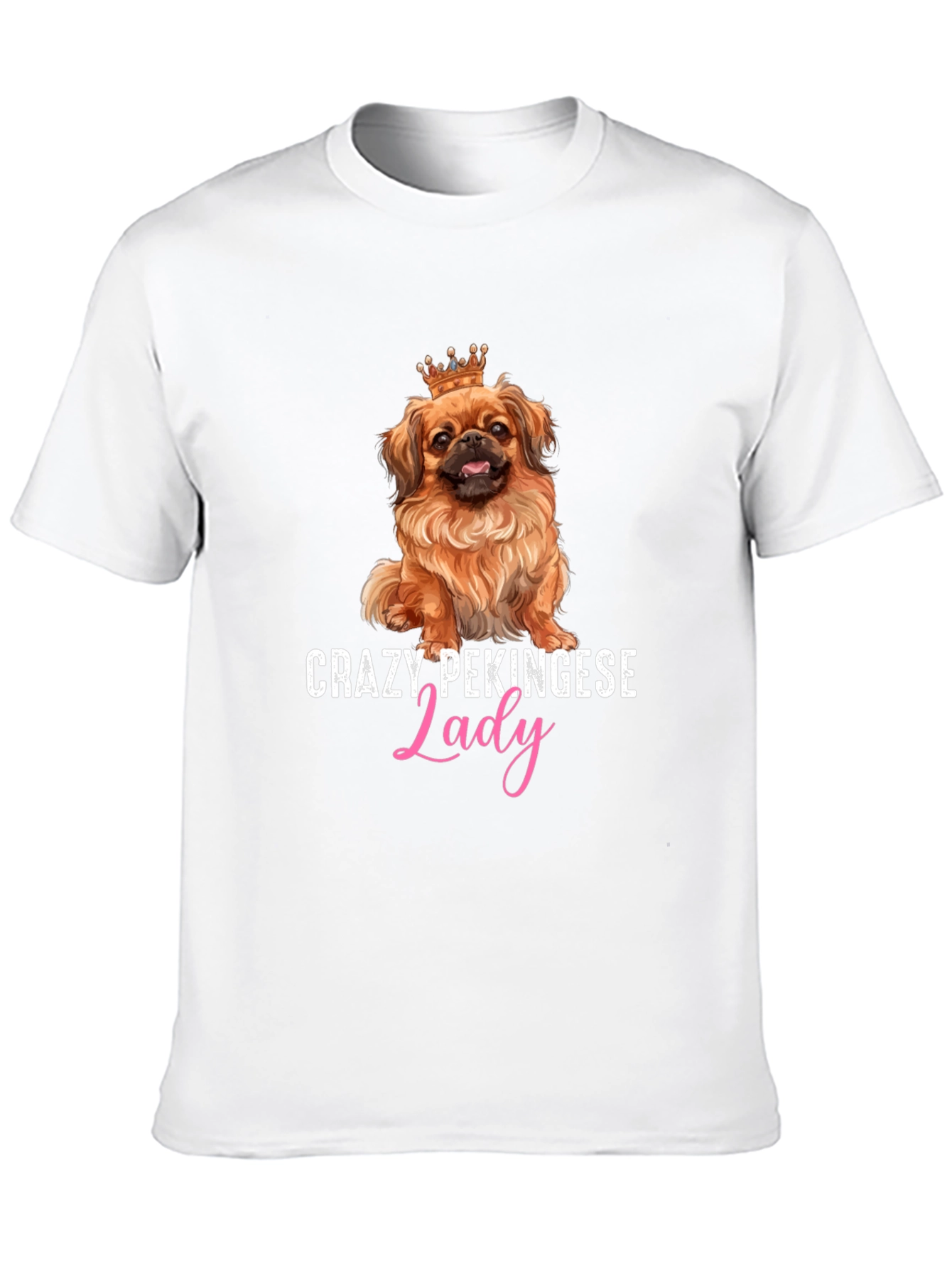 Crazy Pekingese Lady T-Shirt - Cute Dog Lover Tee
