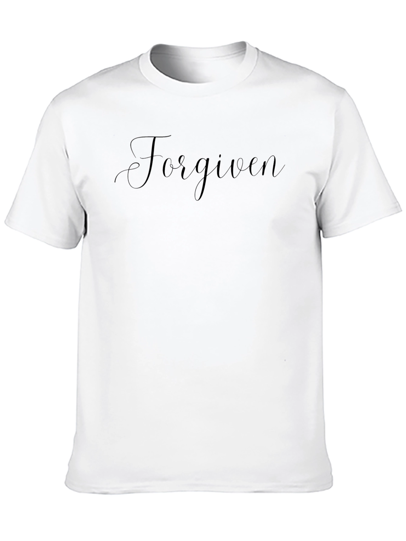 Forgiven Black Graphic Tee - Soft Cotton Blend