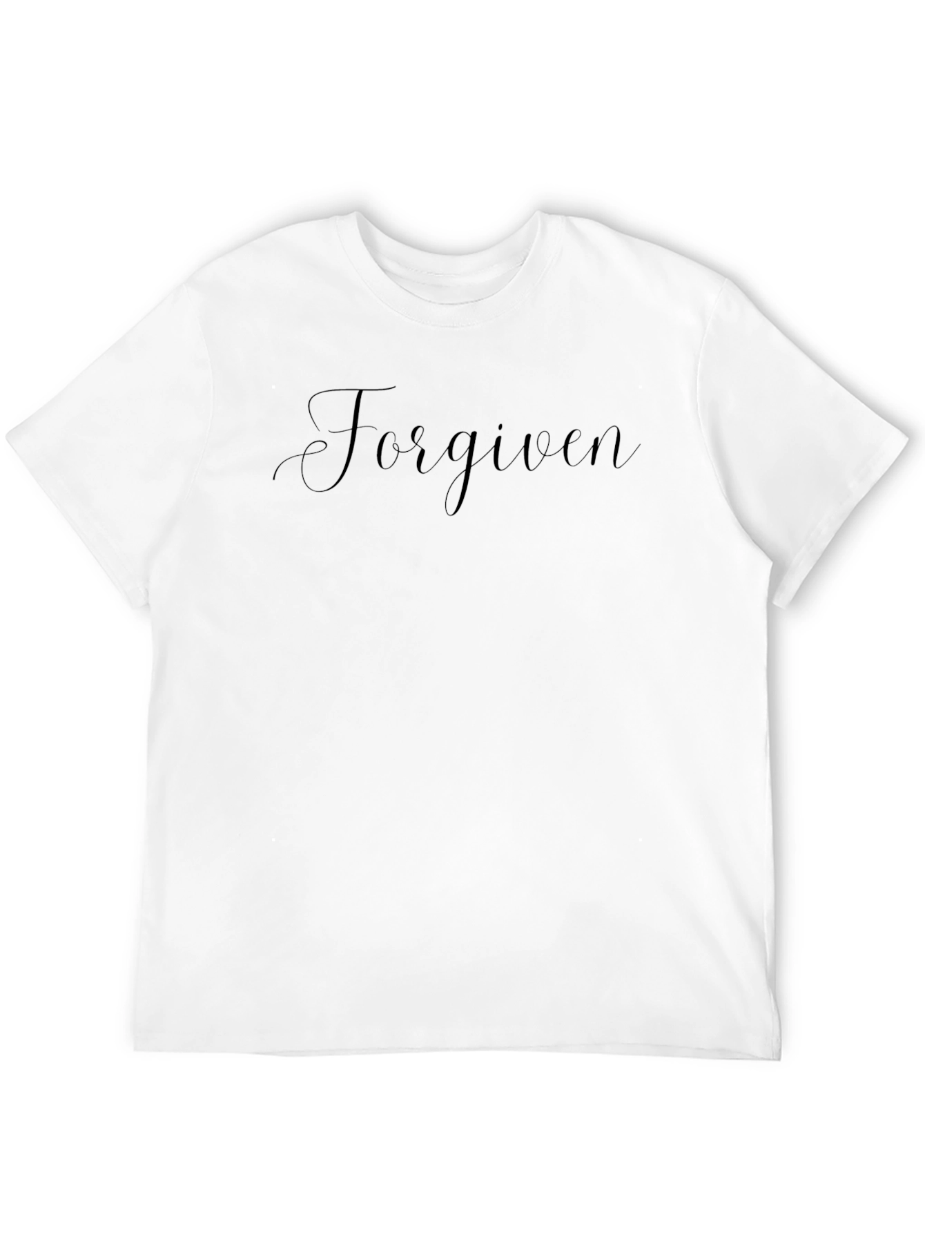 Forgiven Black Graphic Tee - Soft Cotton Blend