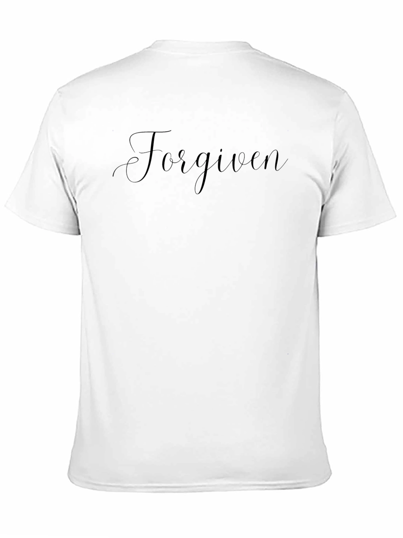 Forgiven Black Graphic Tee - Soft Cotton Blend