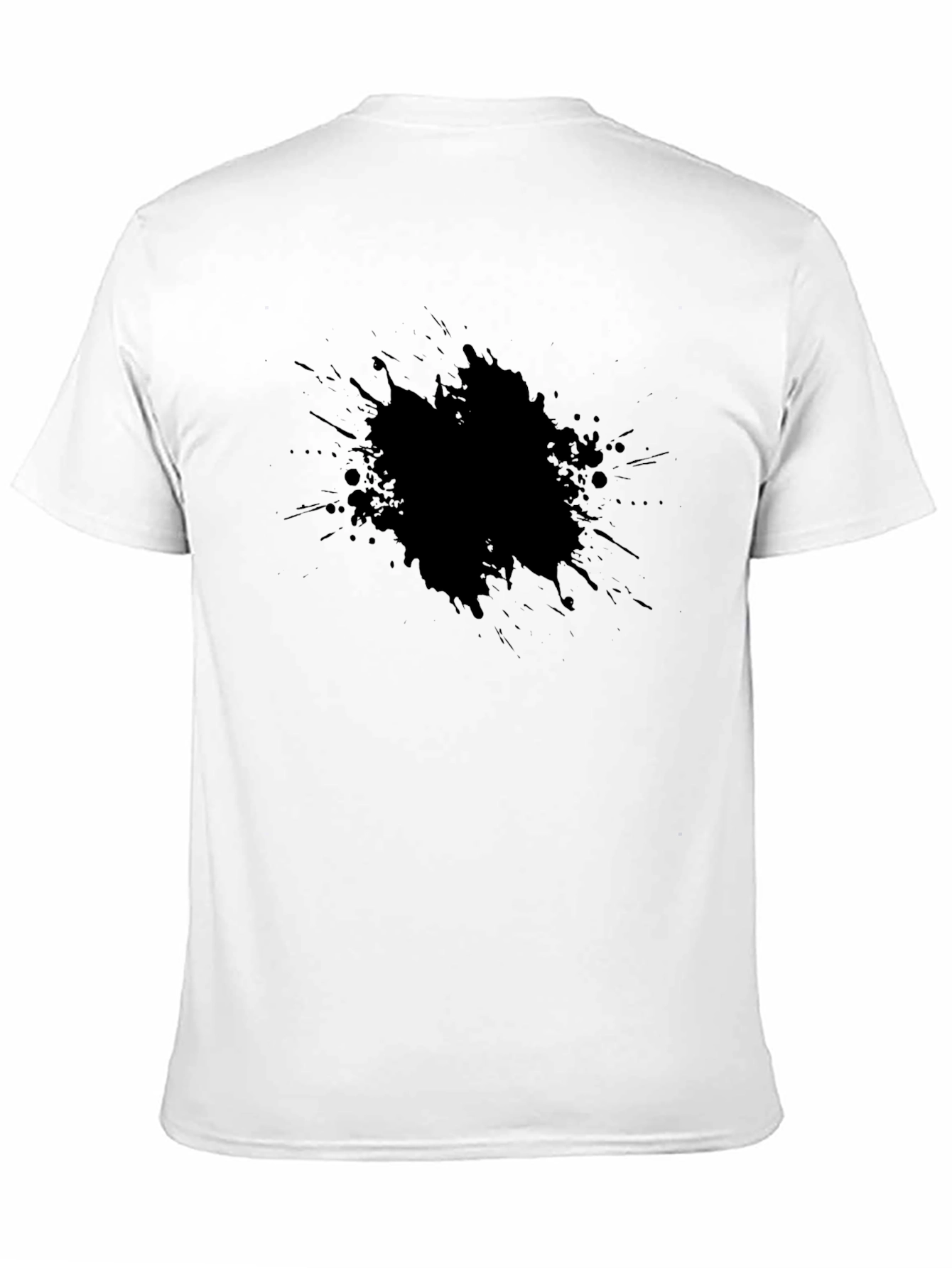 Mens Black Splatter Print Tee - Casual Style