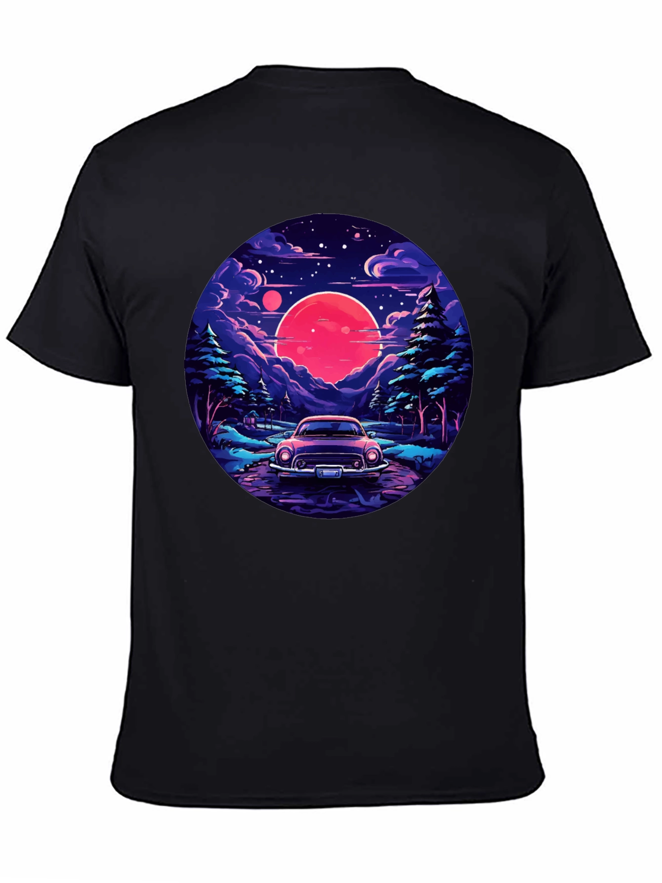 Retro Car & Sunset T-Shirt