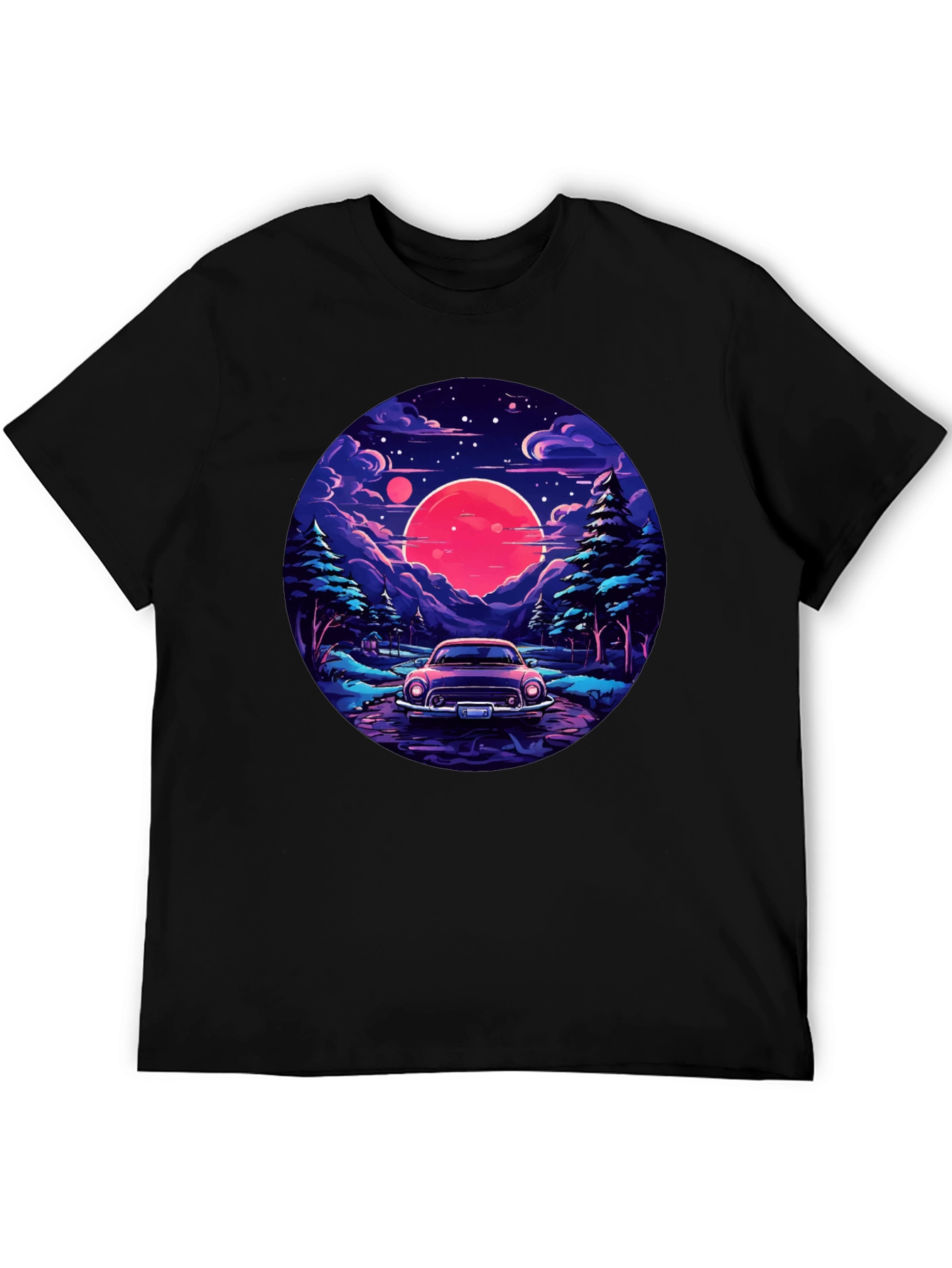 Retro Car & Sunset T-Shirt