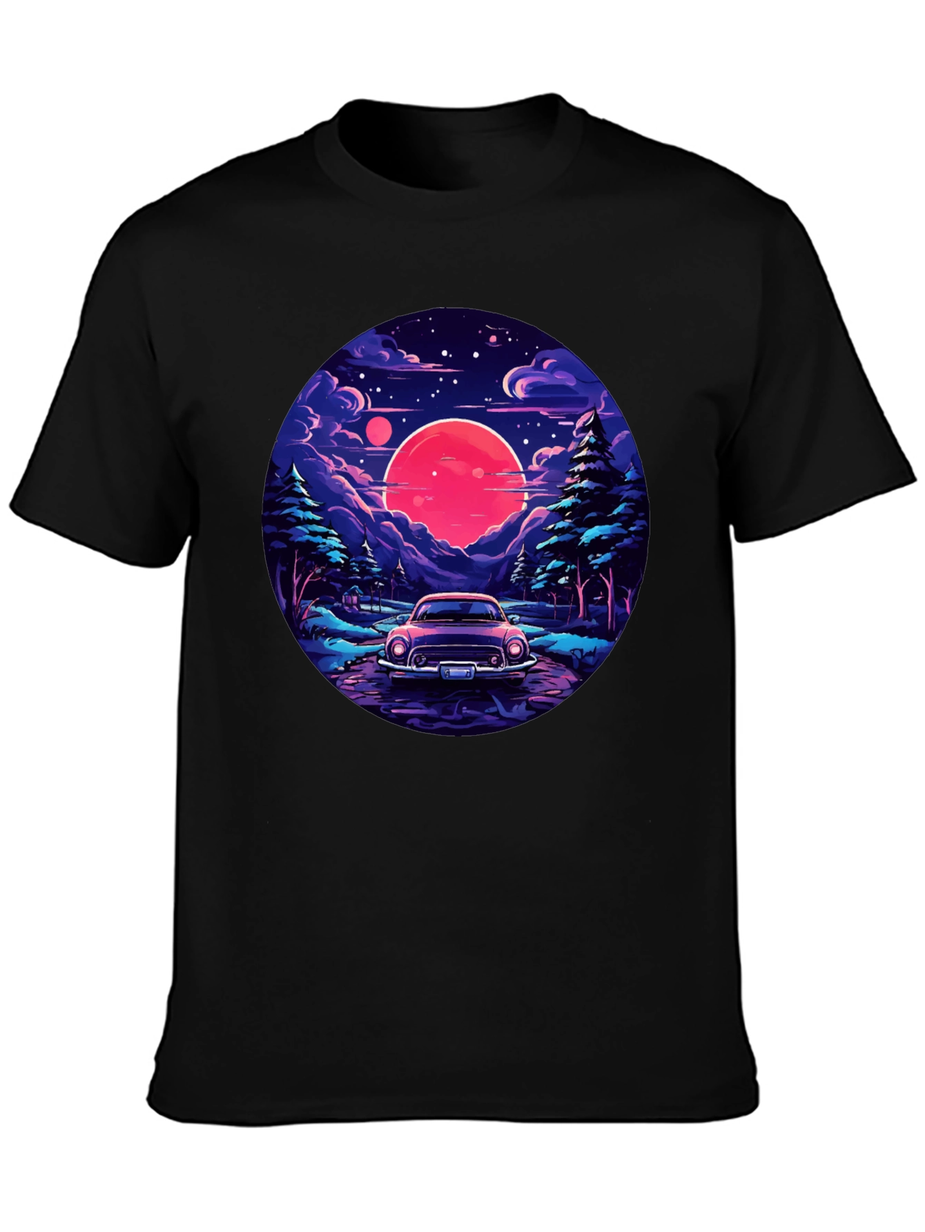 Retro Car & Sunset T-Shirt