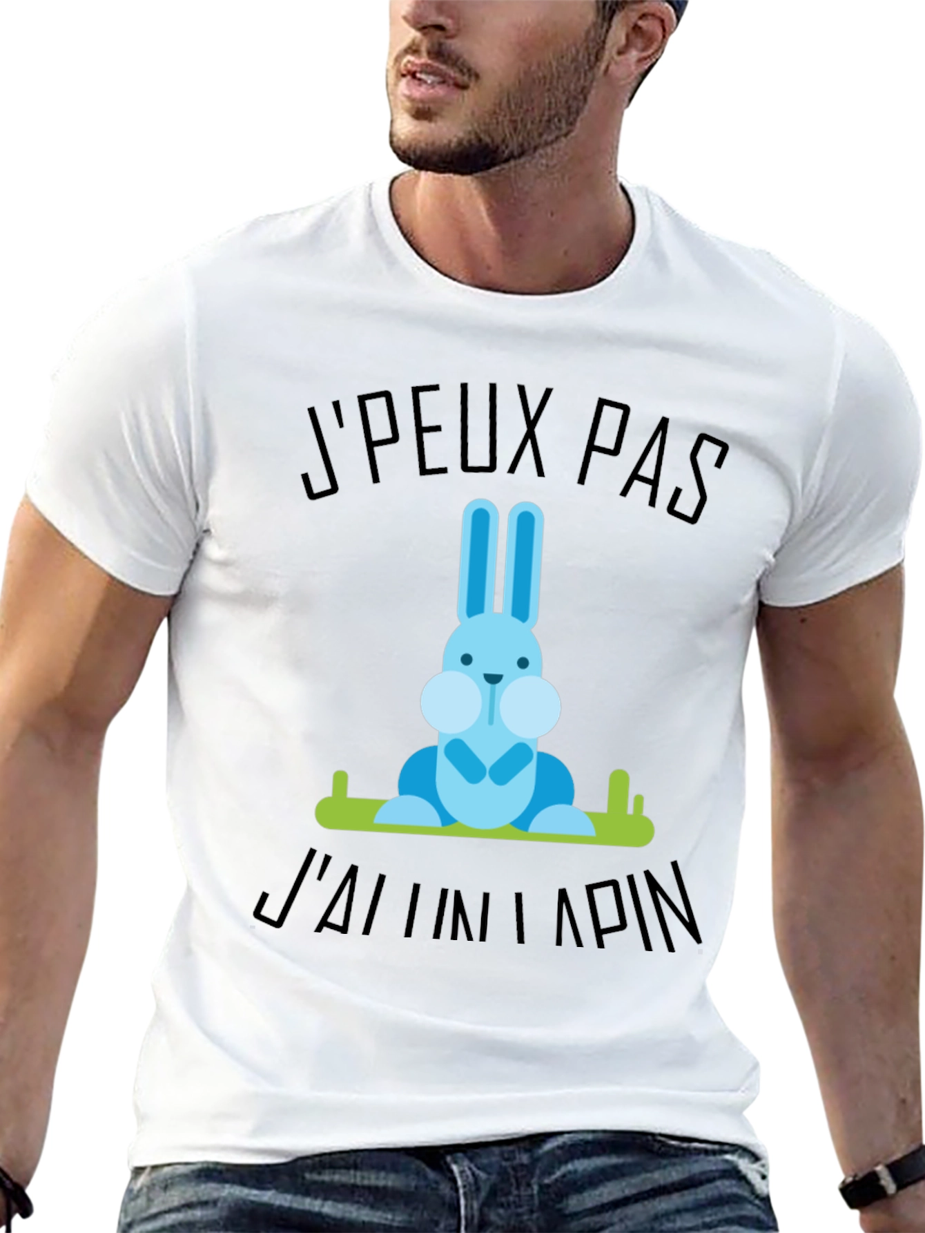 Funny Jpeux Pas Jai Un Lapin Rabbit Graphic T-Shirt