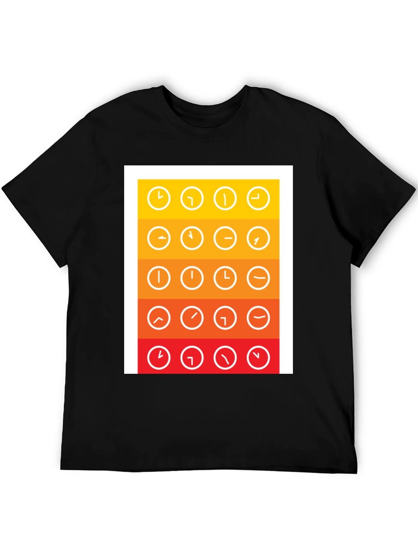 Clock Arrow Graphic Tee - Stylish Time Design