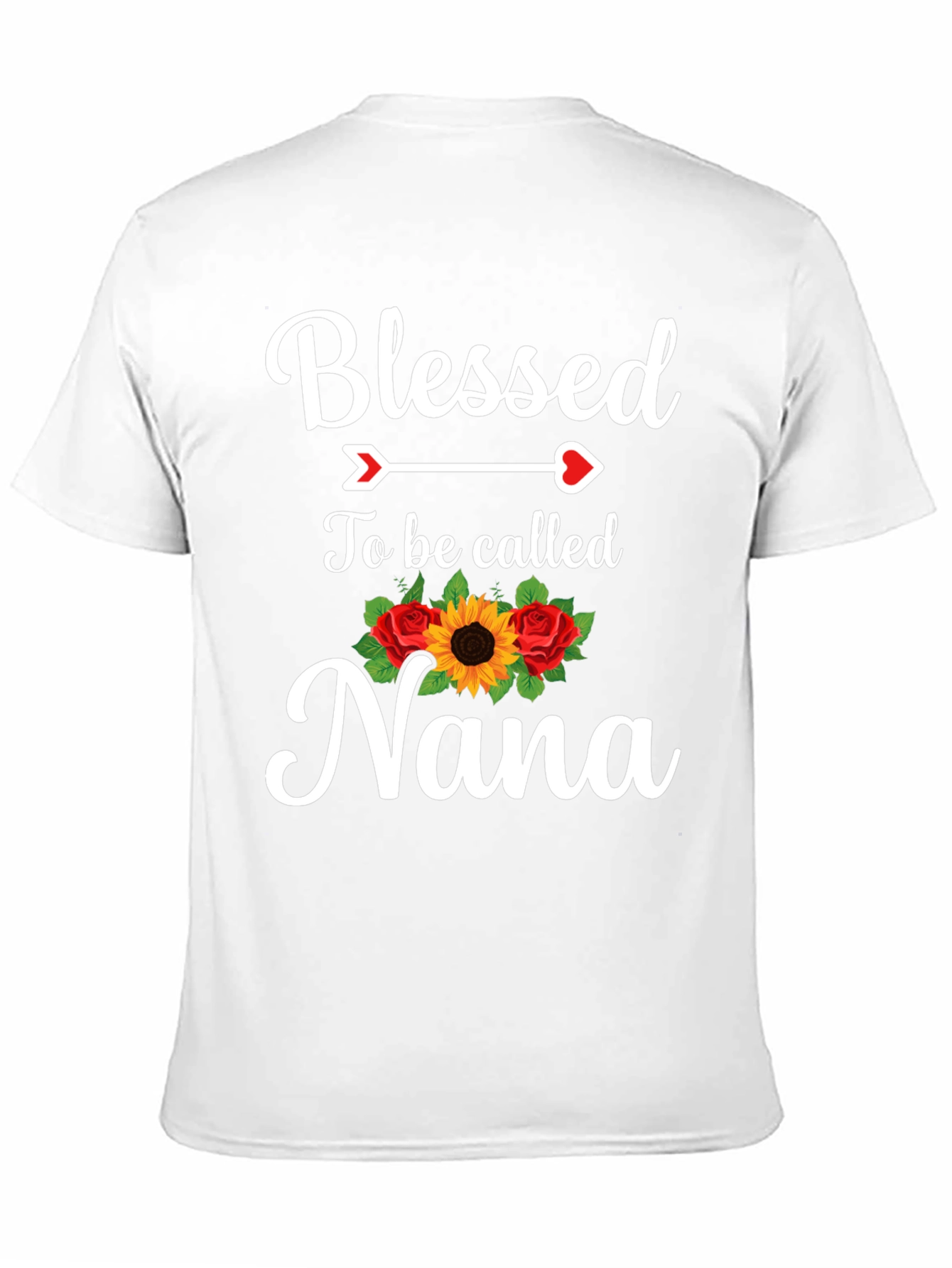 Blessed Nana T-Shirt with Floral Accent