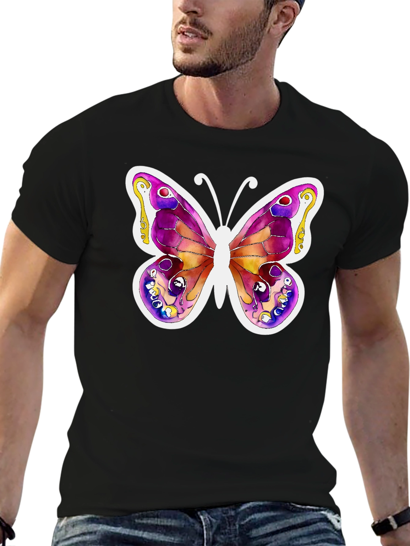 Butterfly Watercolor Art T-Shirt