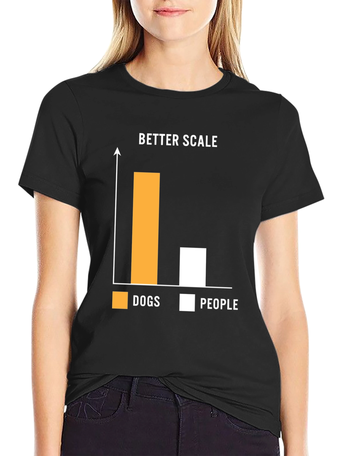 Better Scale Dogs vs People Funny Graphic T-Shirt