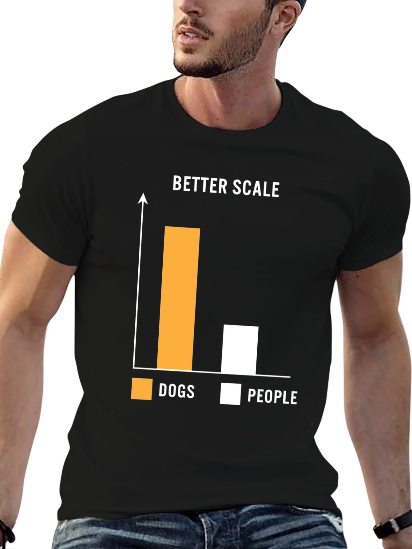 Better Scale Dogs vs People Funny Graphic T-Shirt