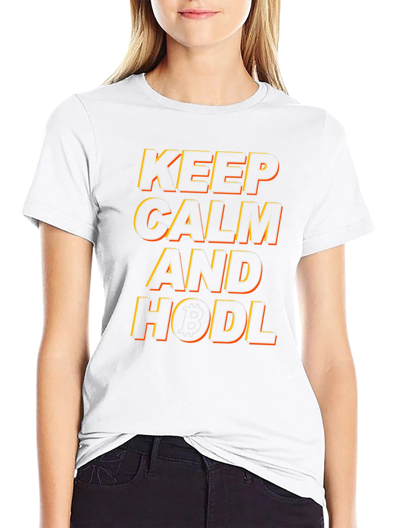 Keep Calm and HODL Bitcoin Graphic Tee