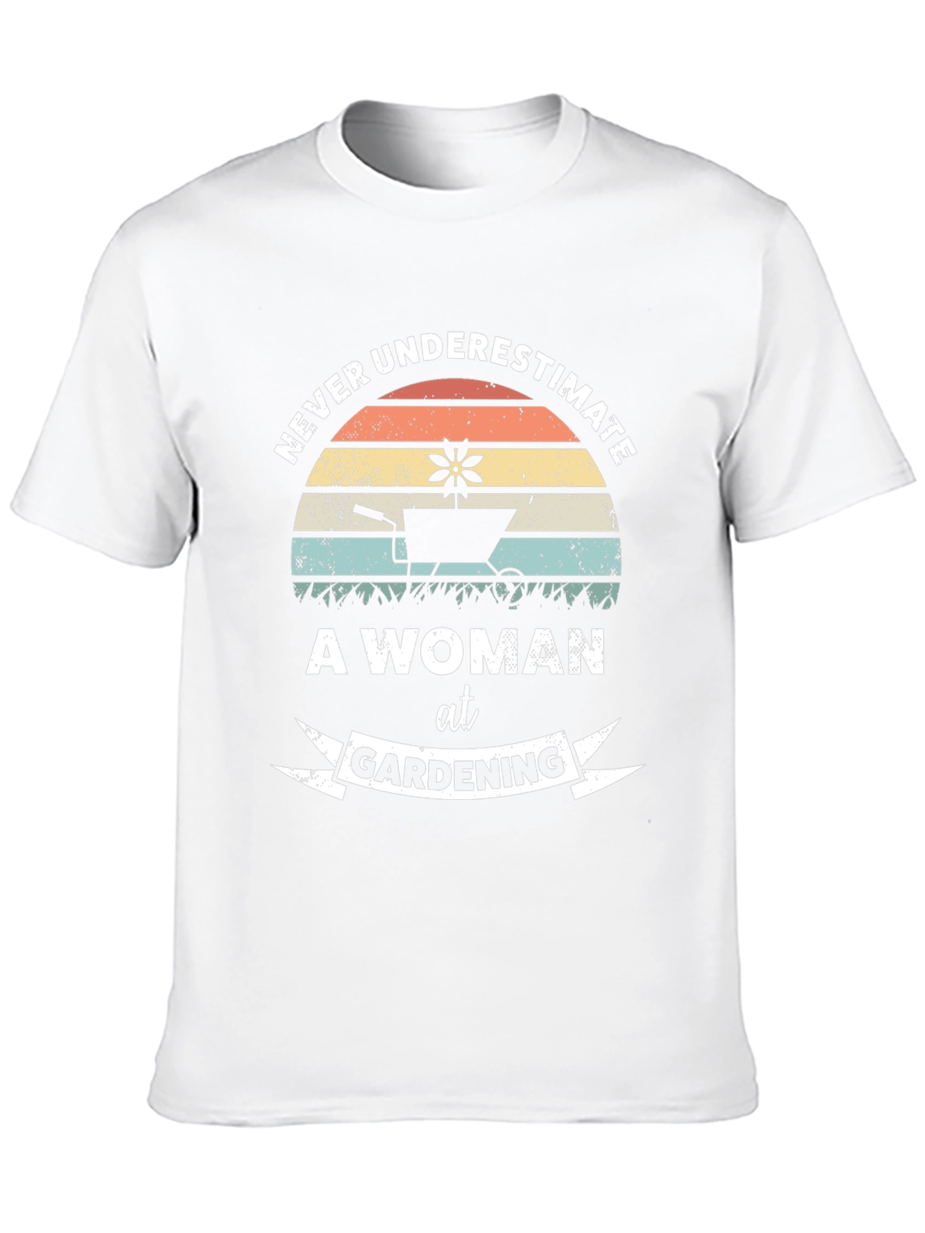 Gardening Woman Graphic Tee - Black Cotton T-Shirt