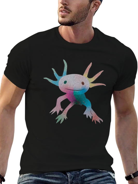Axolotl Graphic Black T-Shirt