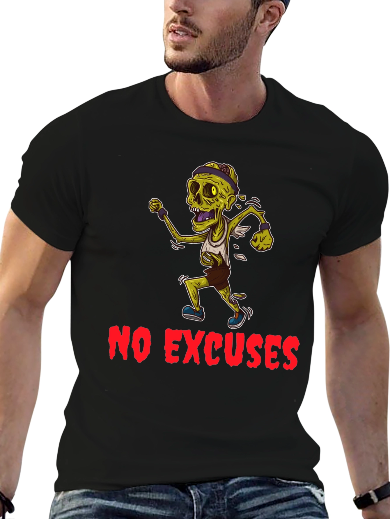Zombie Runner Graphic T-Shirt - No Excuses!
