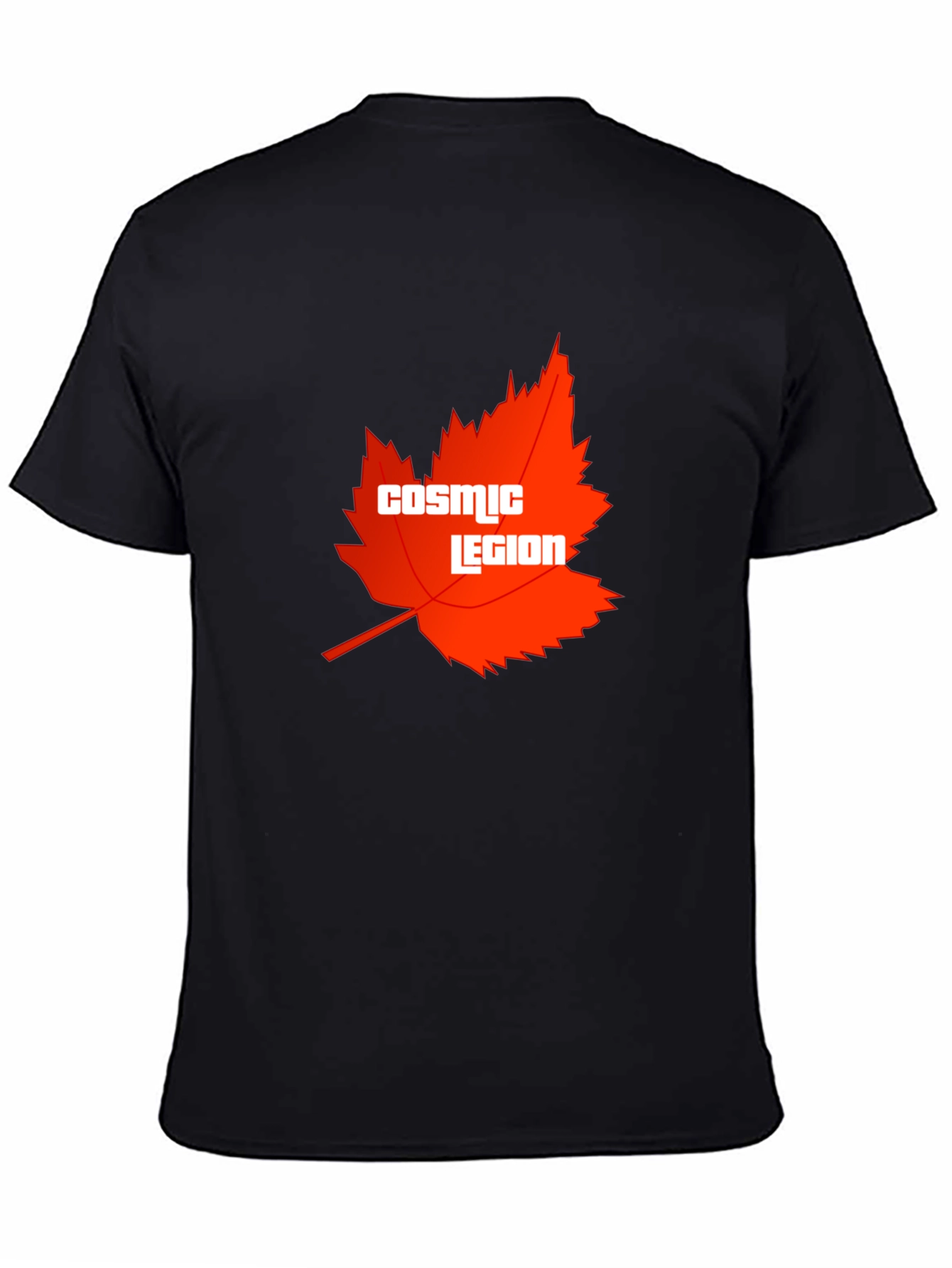 Cosmic Legion Maple Leaf Graphic Tee - Black