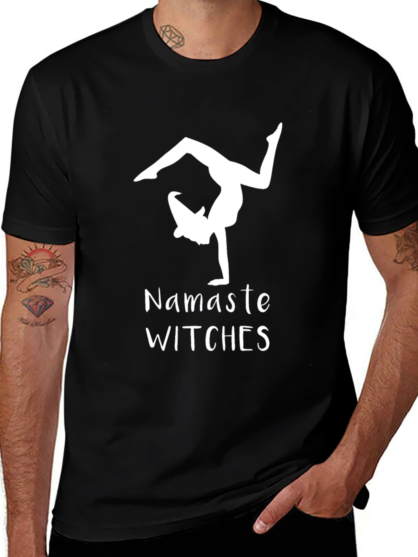 Namaste Witches T-Shirt - Yoga Witch Tee