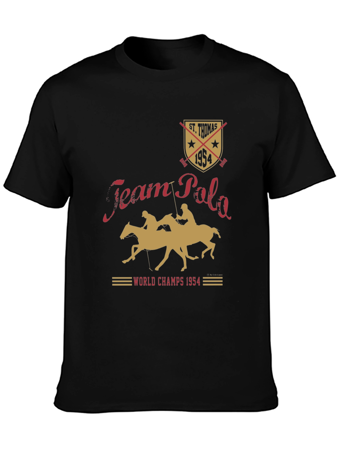 St. Thomas Team Polo 1954 Black T-Shirt