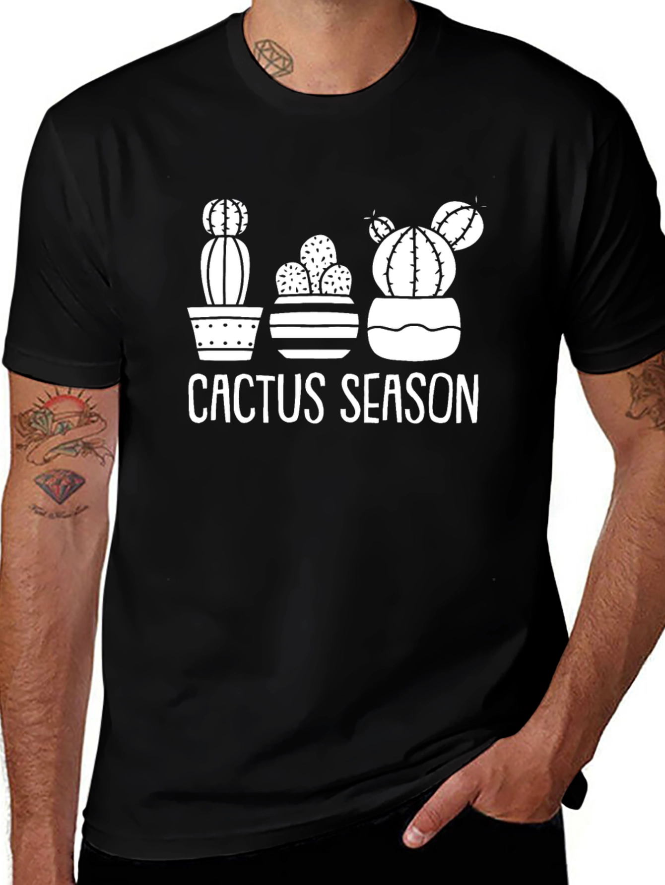 Cactus Season Graphic Tee - Black