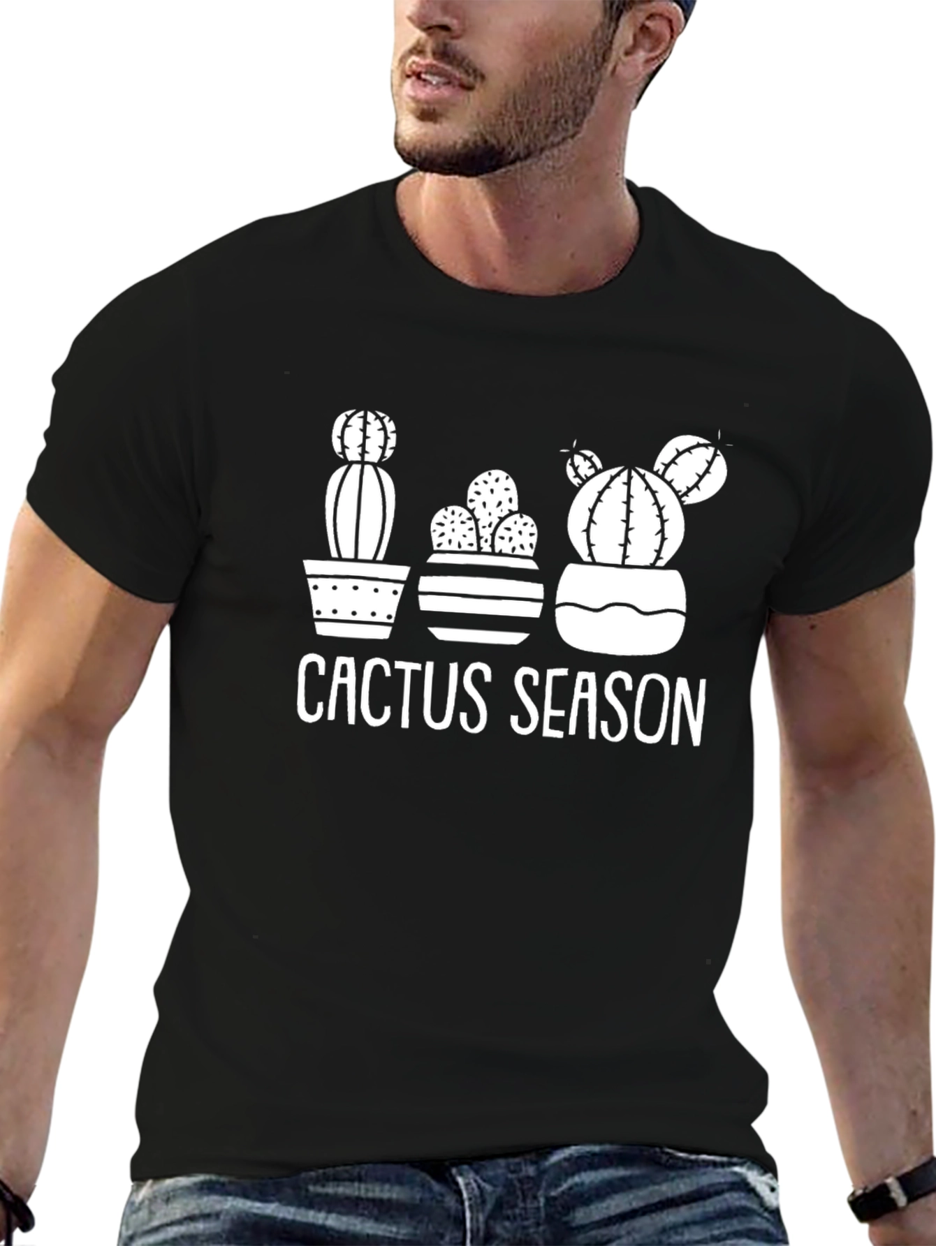 Cactus Season Graphic Tee - Black