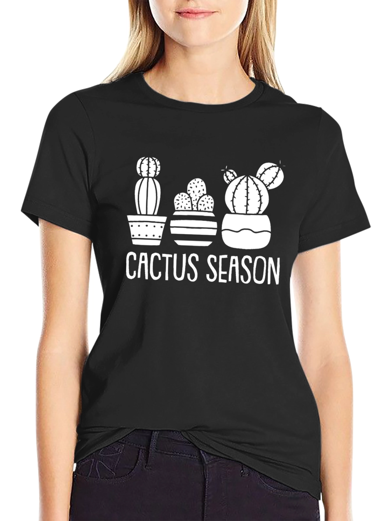 Cactus Season Graphic Tee - Black