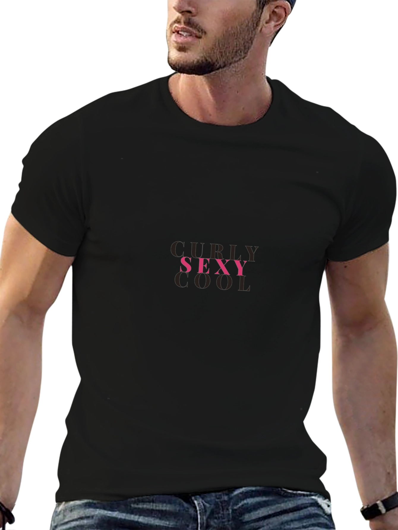 Curly Sexy Cool Graphic T-Shirt