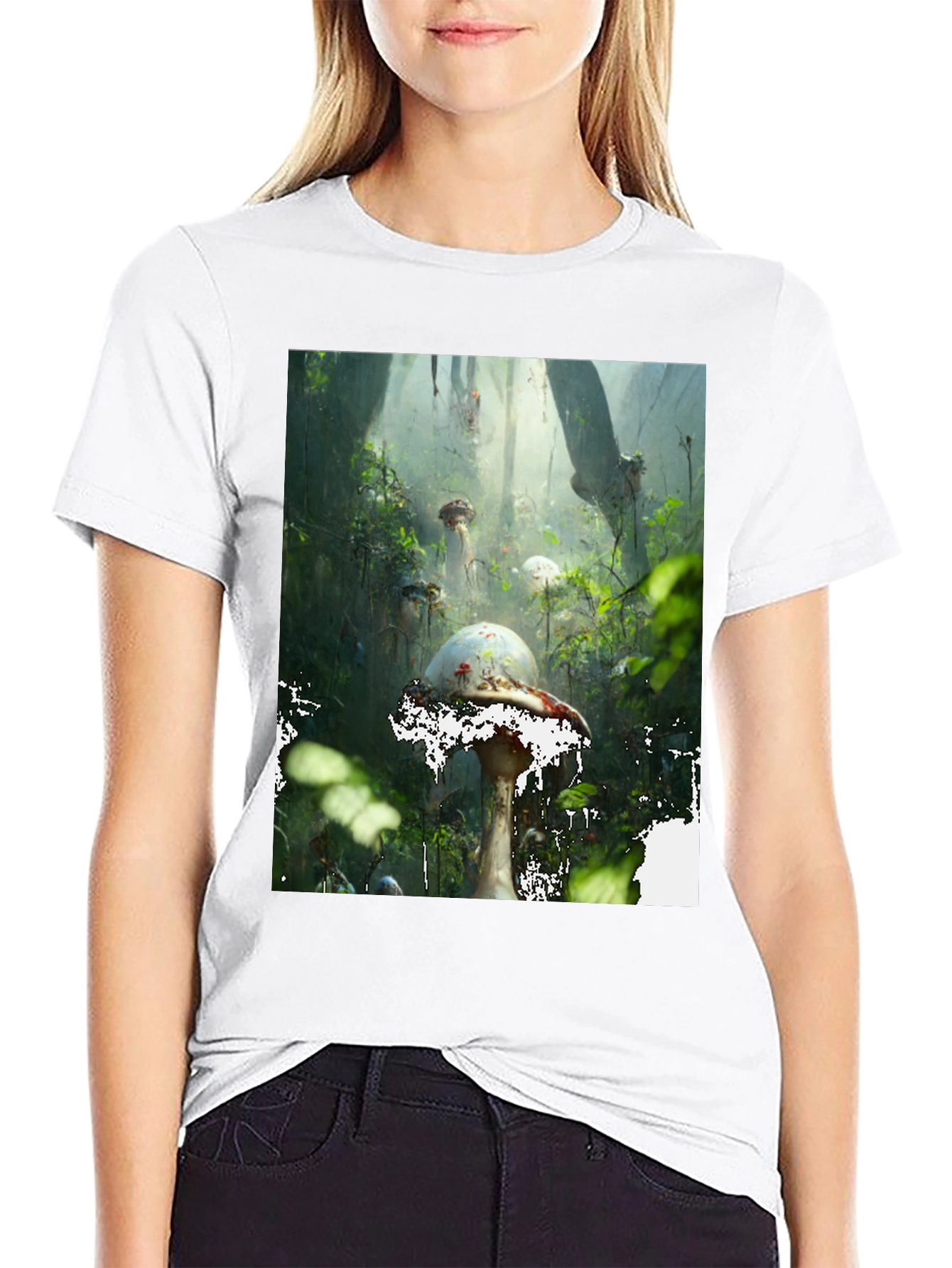 Mushroom Forest T-Shirt - Unique Nature Design