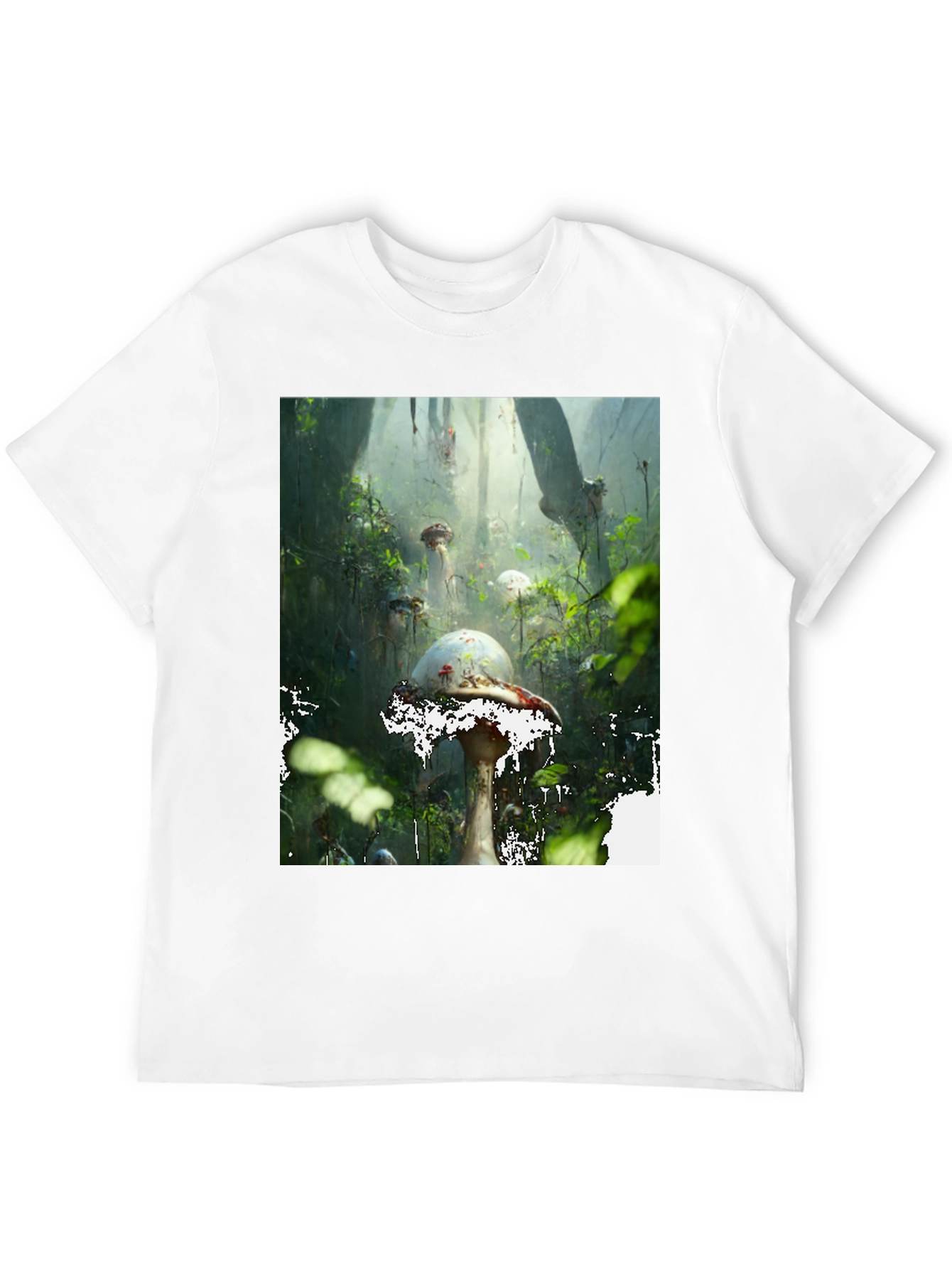 Mushroom Forest T-Shirt - Unique Nature Design