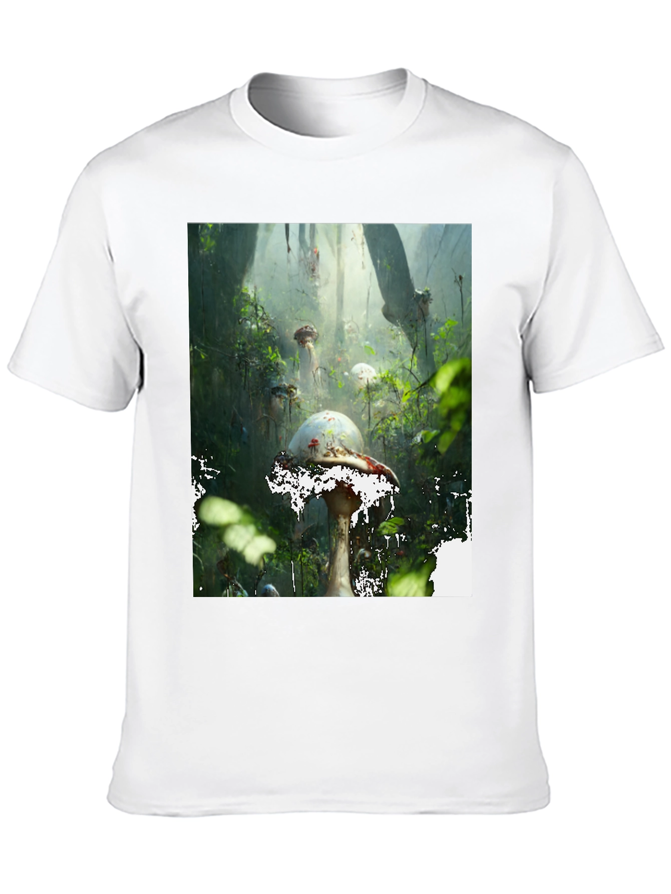 Mushroom Forest T-Shirt - Unique Nature Design
