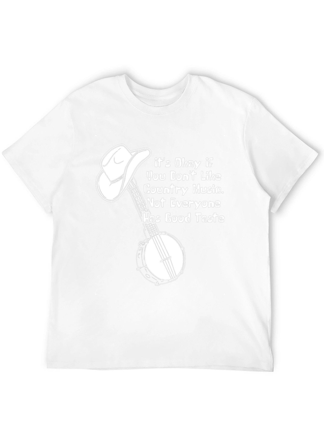 Funny Country Music T-Shirt with Banjo & Cowboy Hat