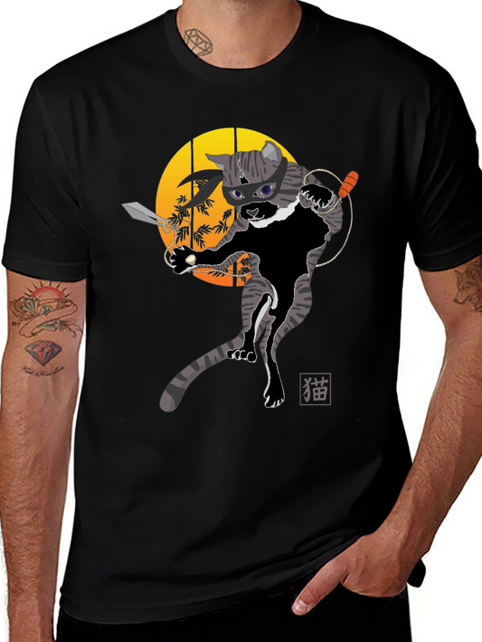 Ninja Cat Graphic T-Shirt