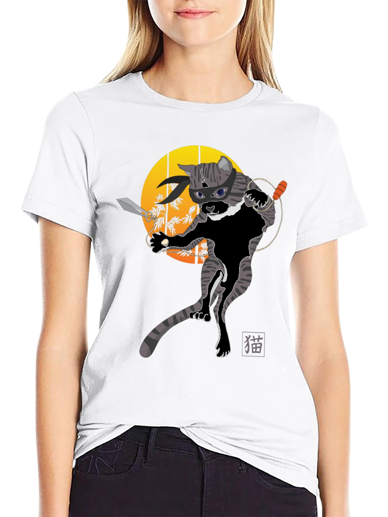 Ninja Cat Graphic T-Shirt