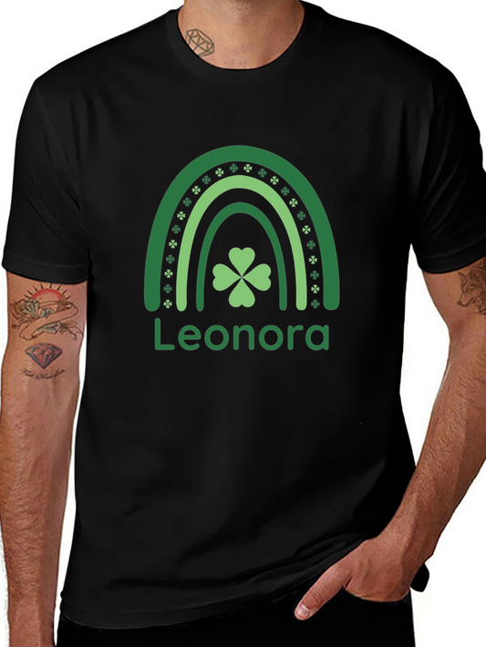 Personalized St. Patricks Day Rainbow Clover T-Shirt