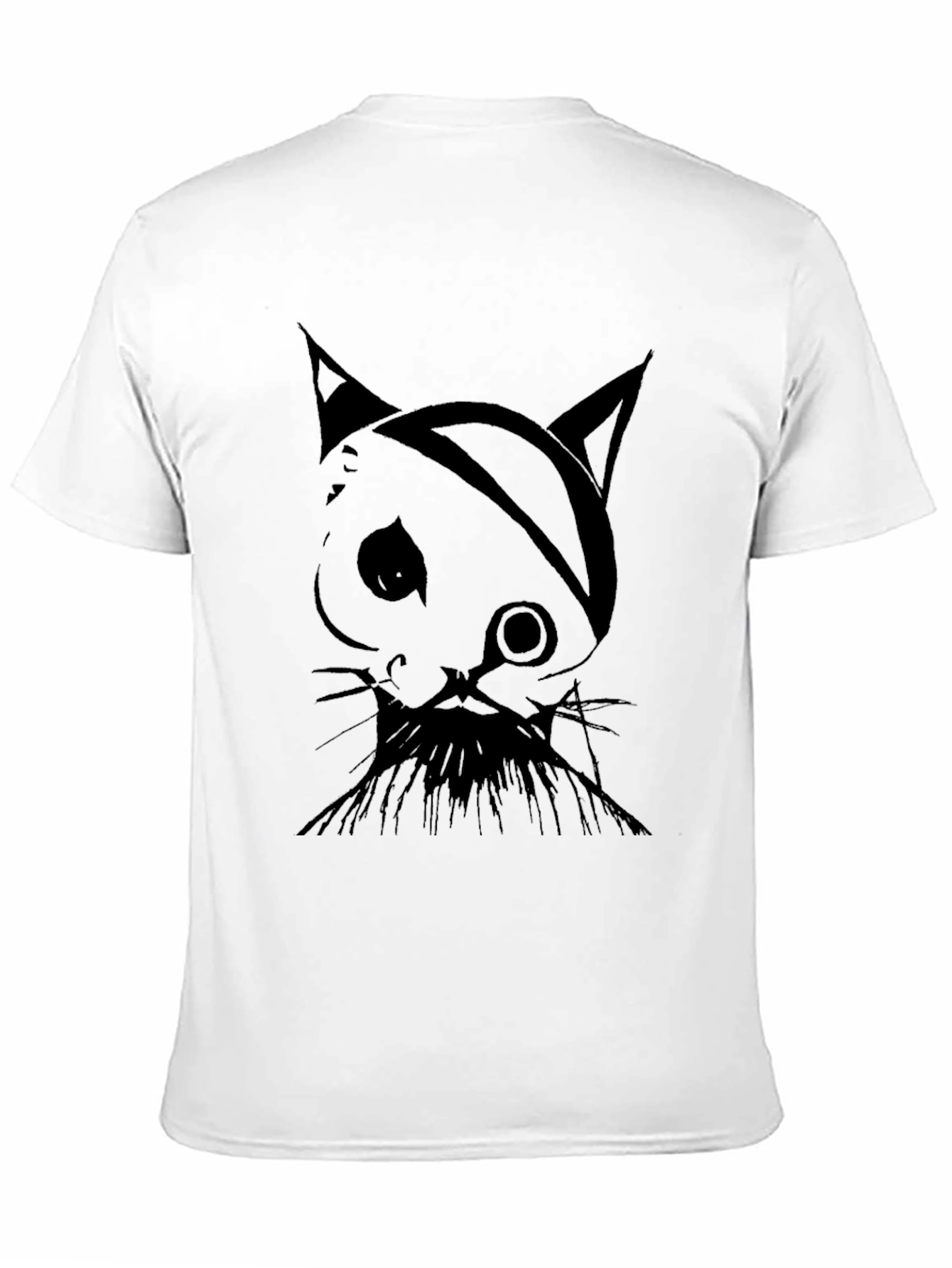 Pirate Cat Graphic Tee - Mens Black T-Shirt