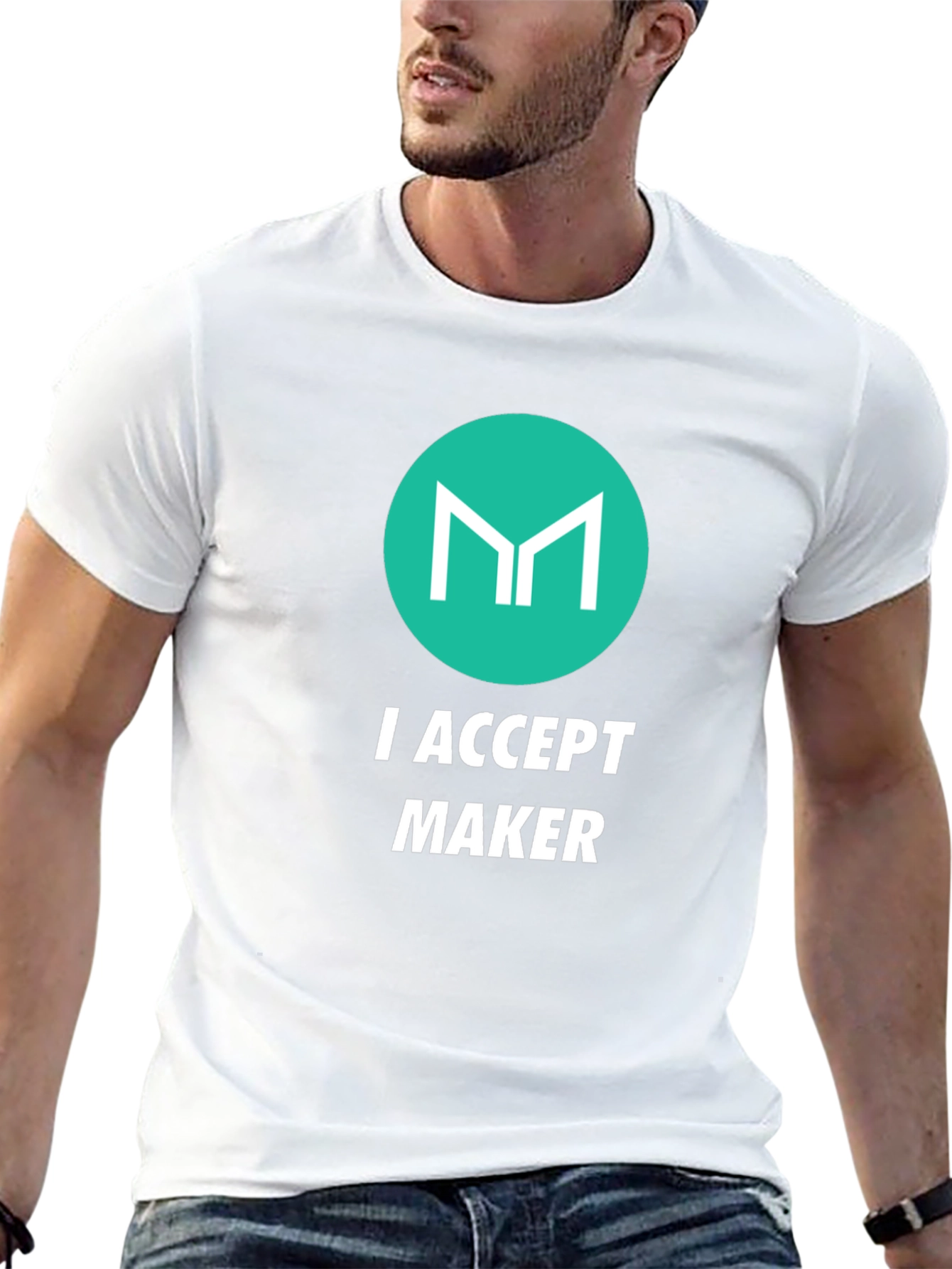 I Accept Maker Black Graphic T-Shirt