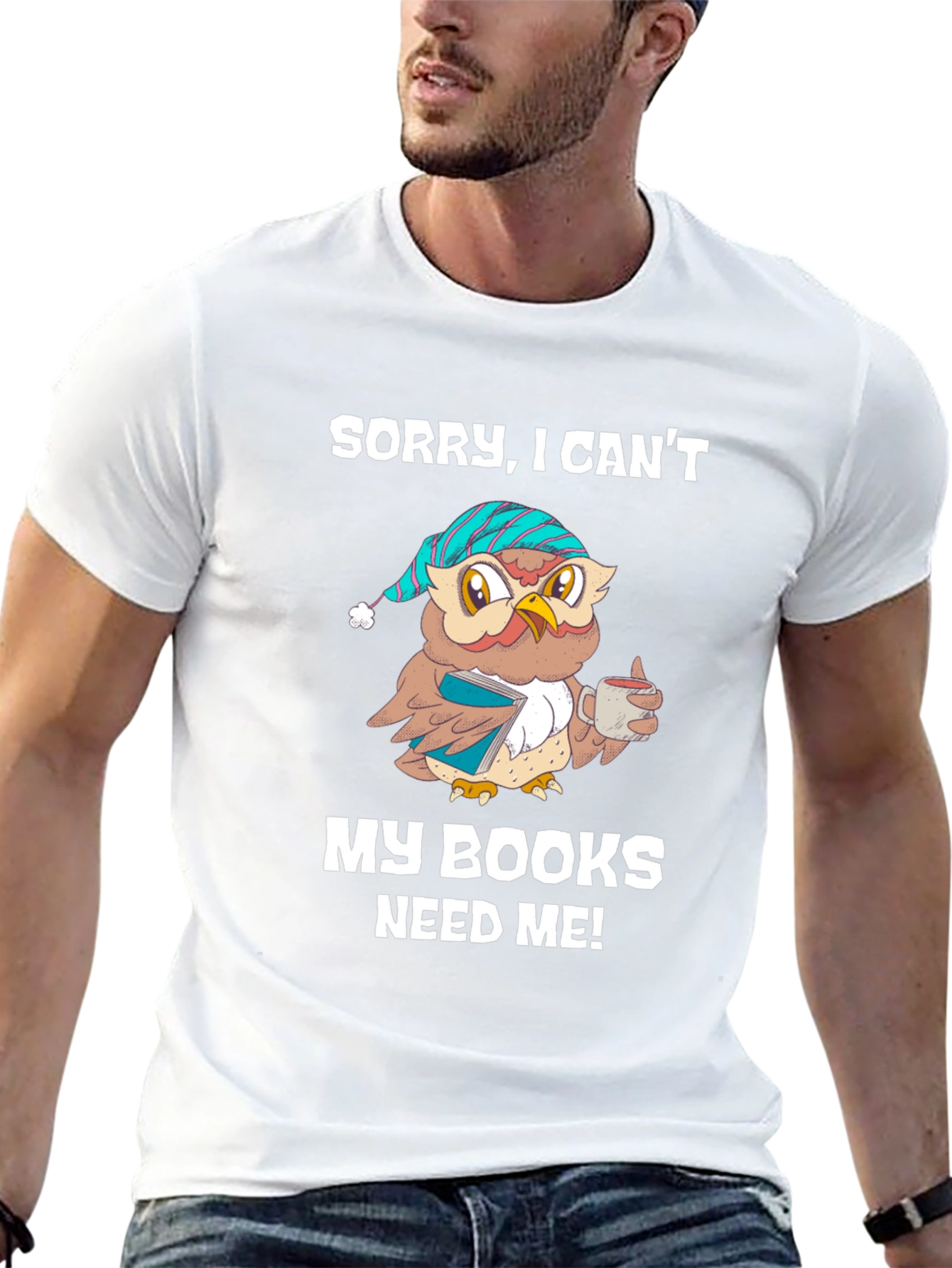 Book Lover T-Shirt: Sleepy Owl Reads