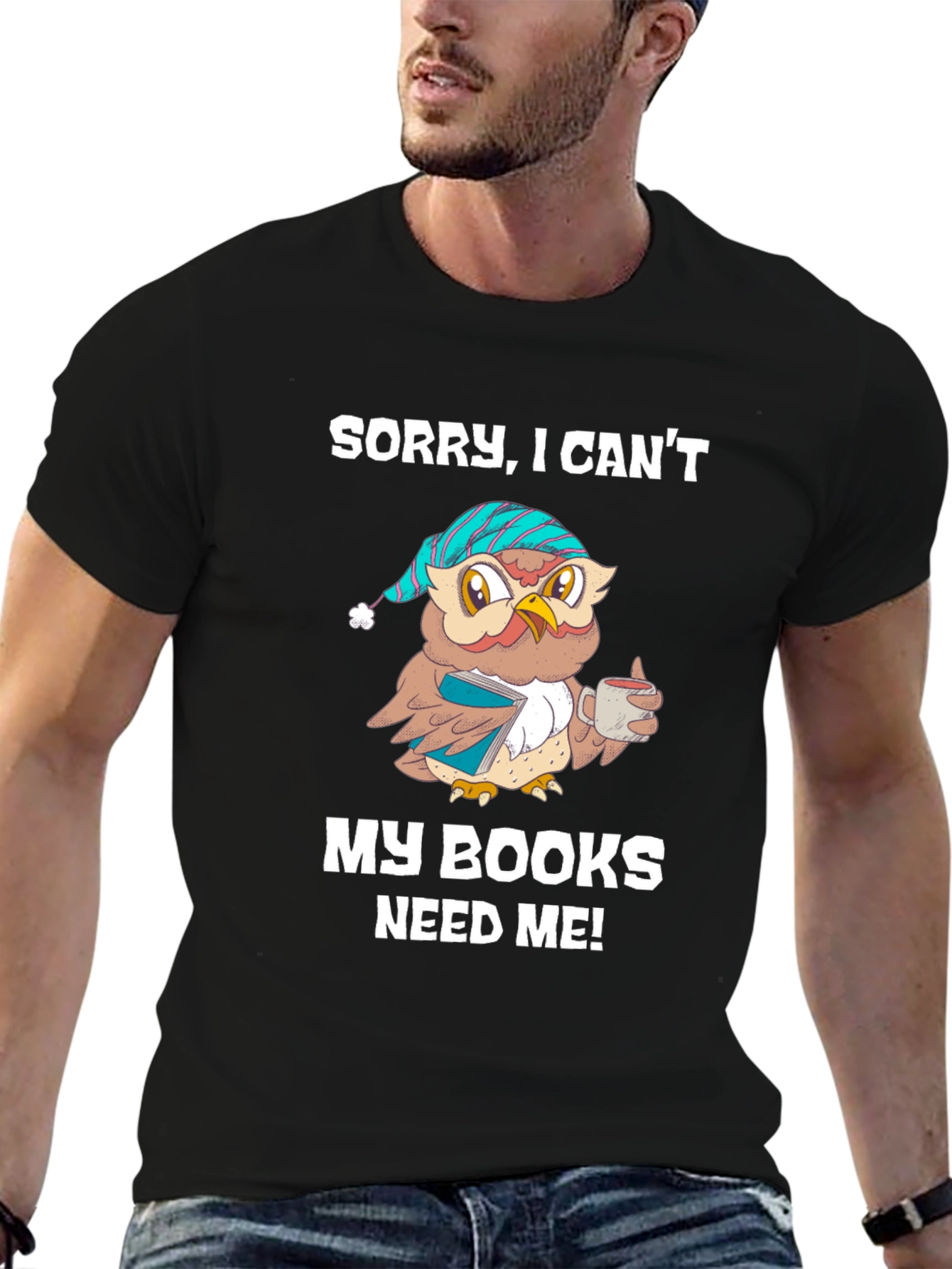 Book Lover T-Shirt: Sleepy Owl Reads