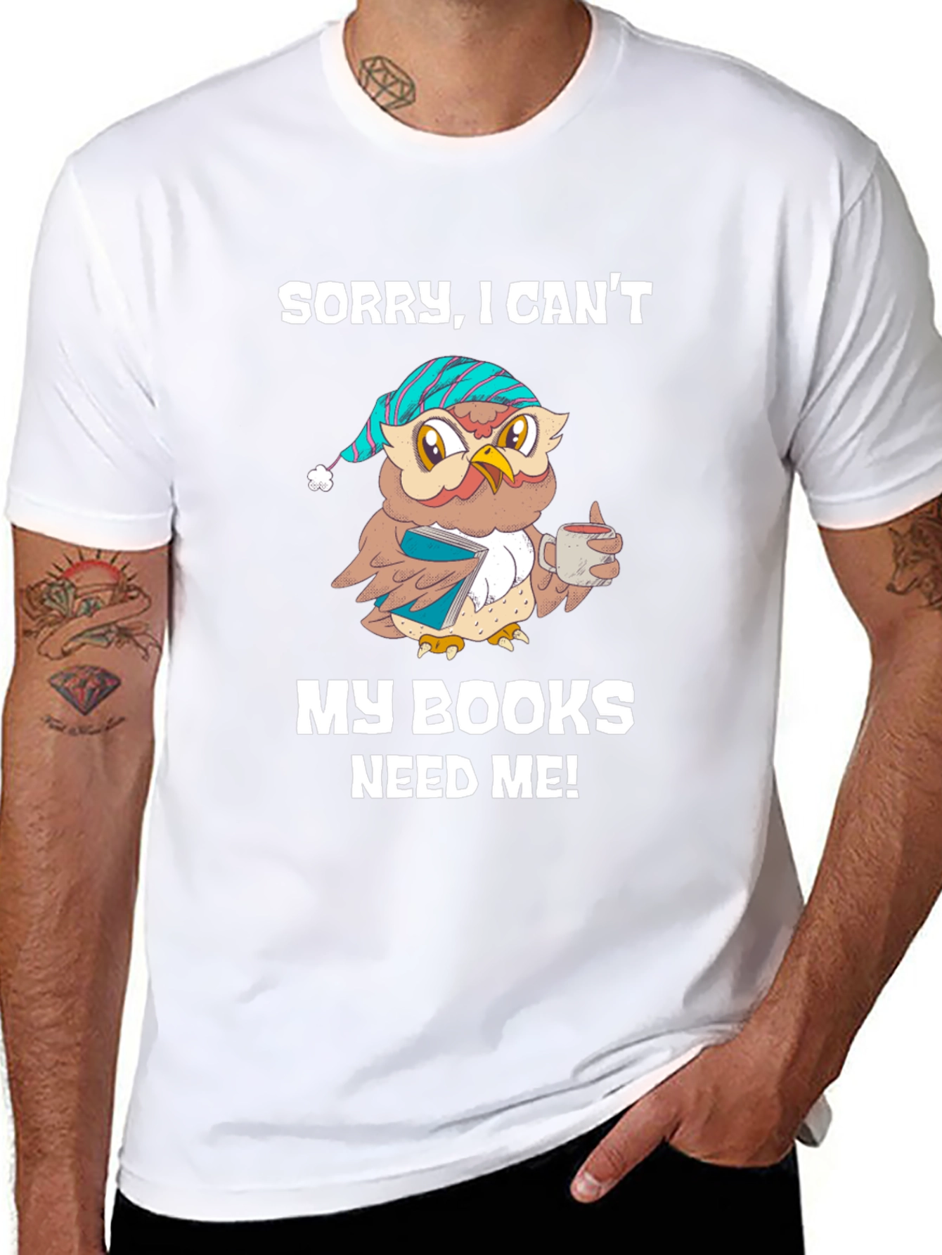 Book Lover T-Shirt: Sleepy Owl Reads