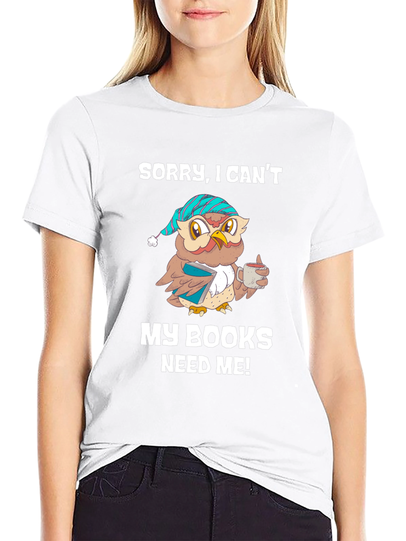 Book Lover T-Shirt: Sleepy Owl Reads