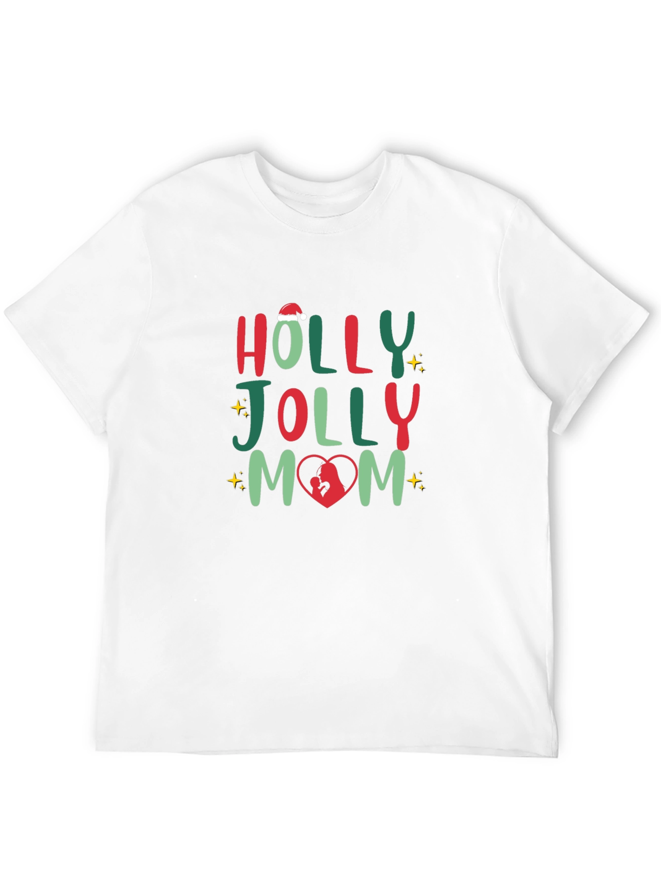 Holly Jolly Mom Christmas T-Shirt