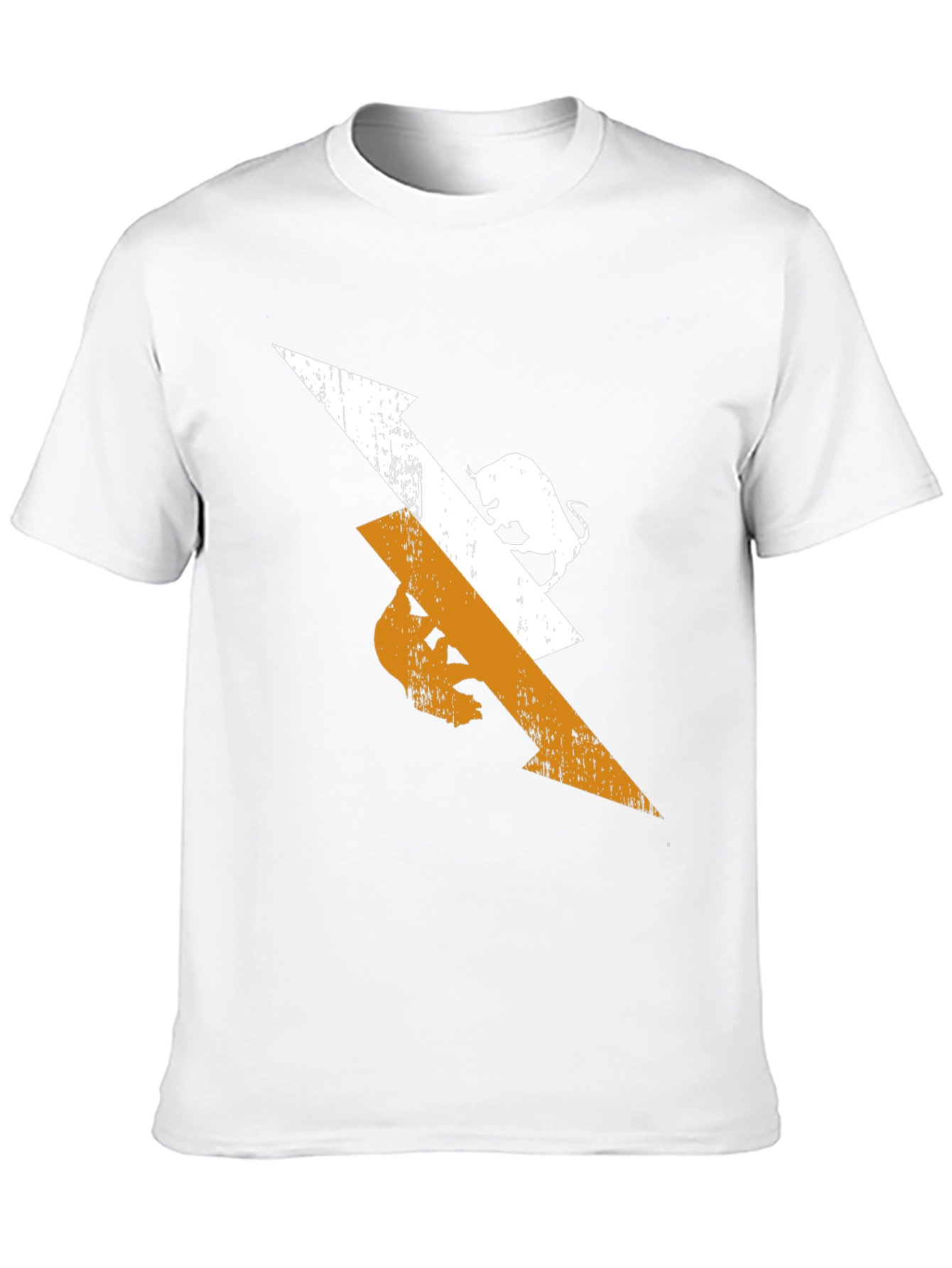 Black Tee with Arrow and Bull Graphic