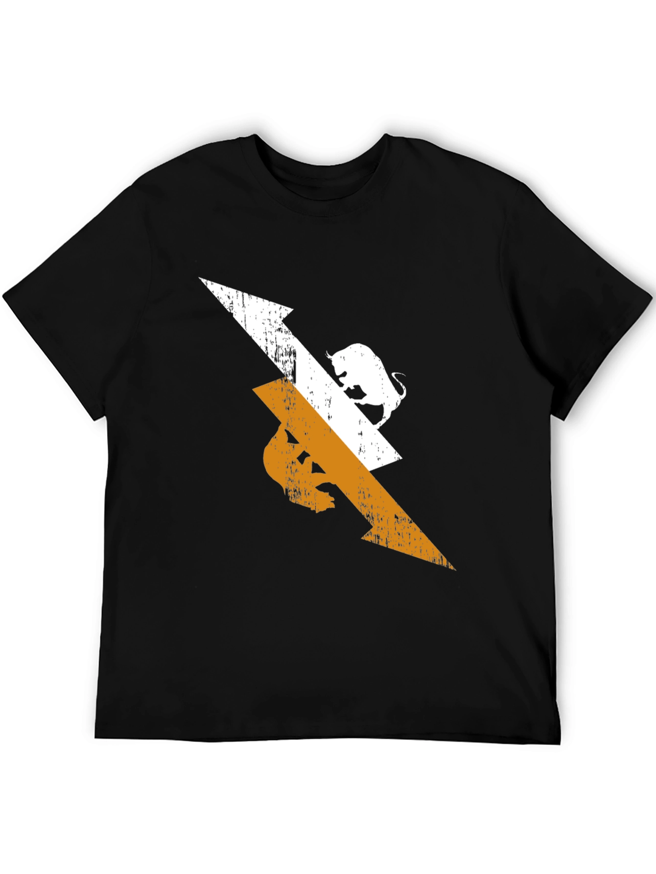 Black Tee with Arrow and Bull Graphic