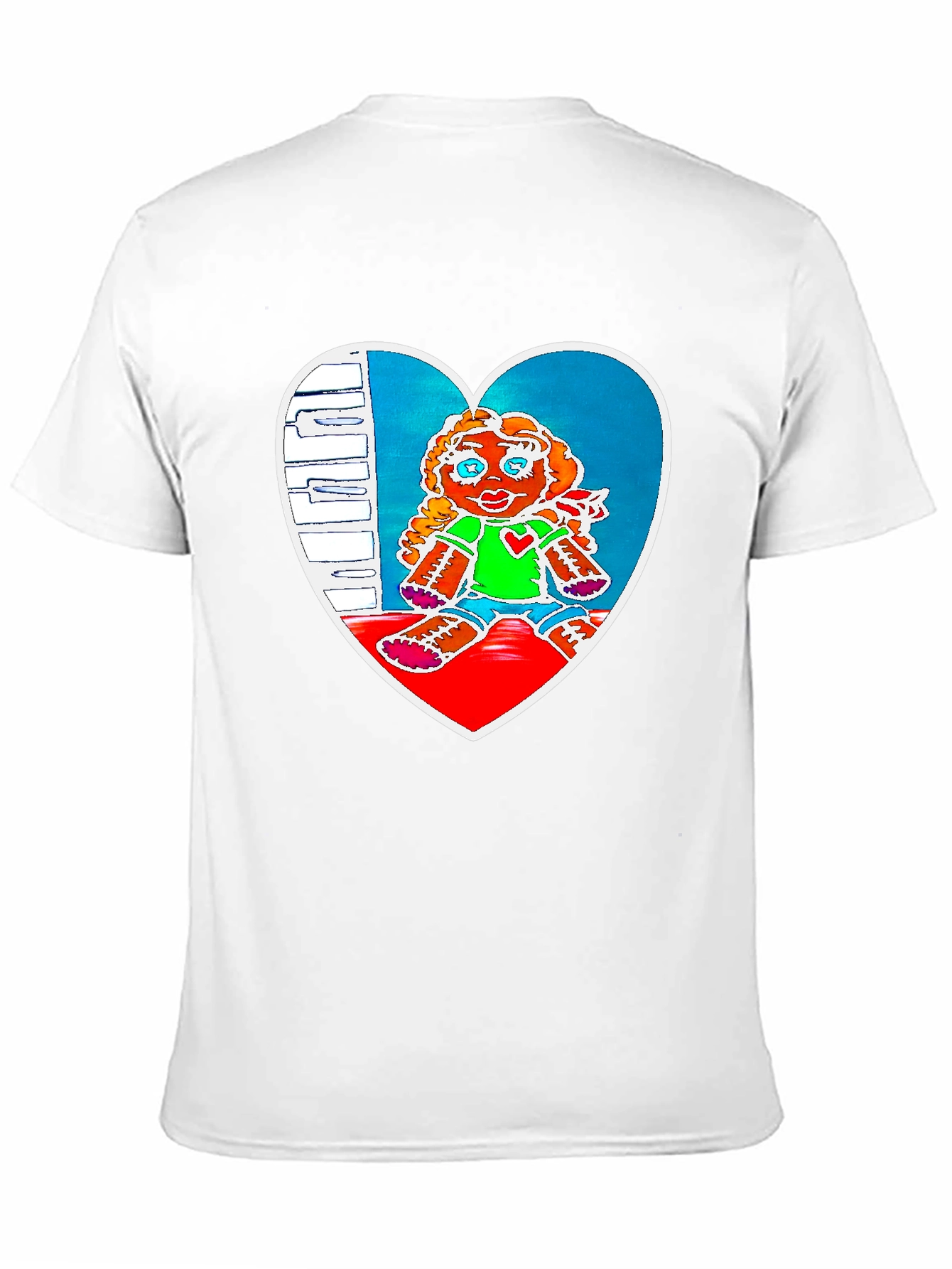 Heart Doll Graphic Tee - Black