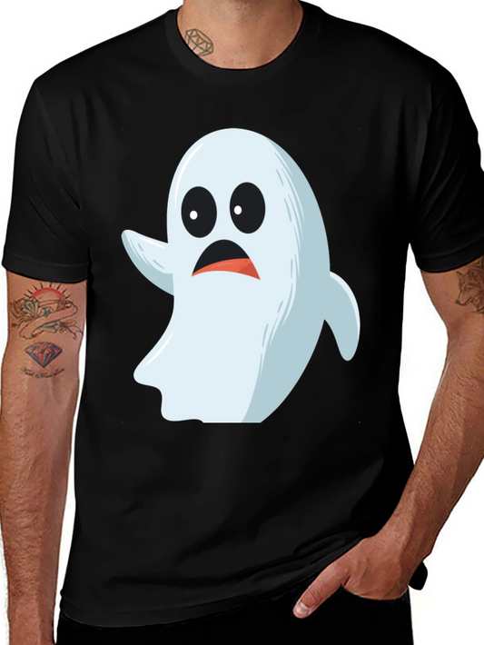 Spooky Ghost Graphic Tee - Halloween Costume Shirt