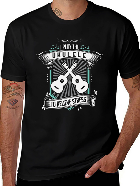 Ukulele Stress Relief Graphic T-Shirt